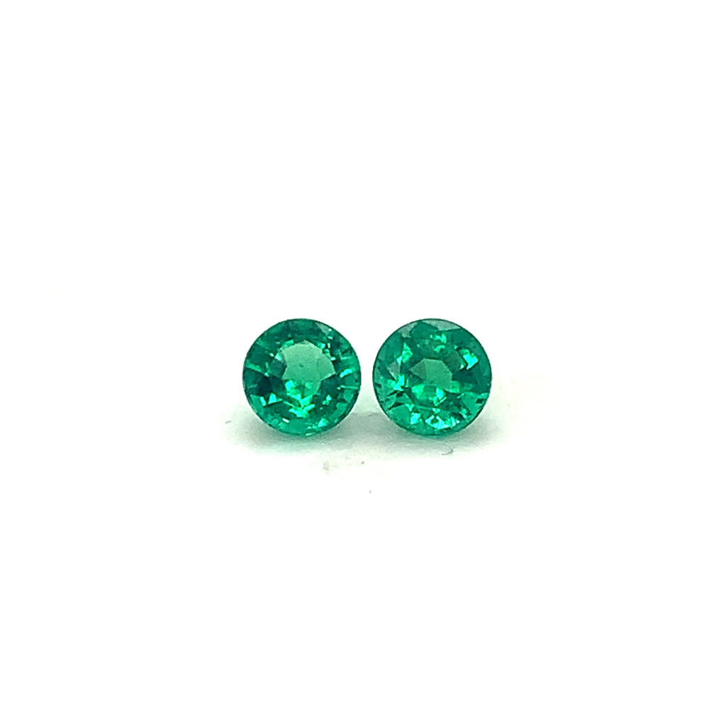 5.50x0.00x0.00mm Round Emerald (2 pc 1.26 ct)