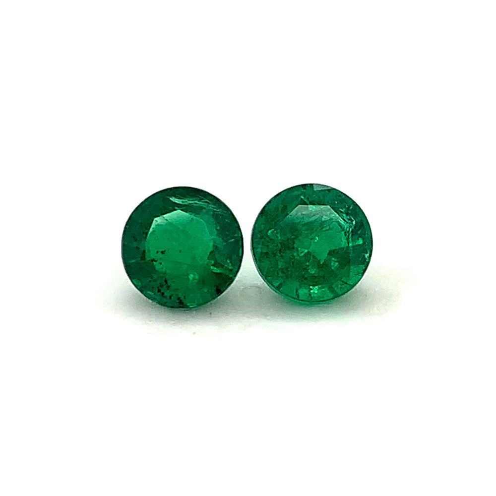 8.06x0.00x0.00mm Round Emerald (2 pc 3.96 ct)