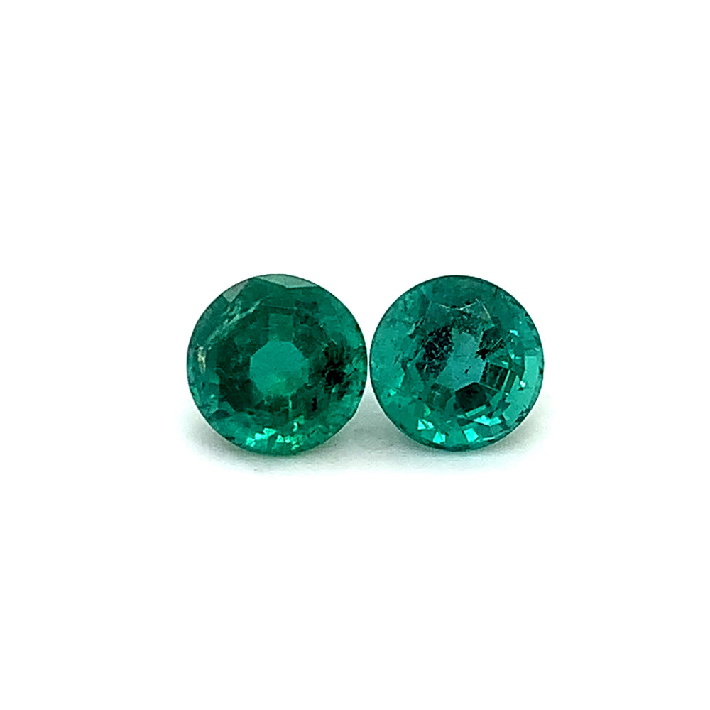 Round Emerald (2 pc 4.10 ct)