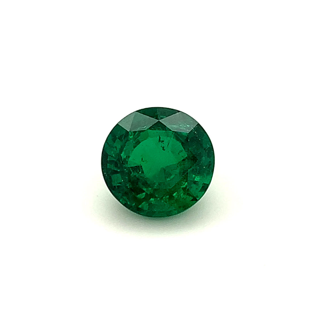 
                  
                    Load and play video in Gallery viewer, 12.56x12.59x7.52mm Round Emerald (1 pc 6.53 ct)
                  
                