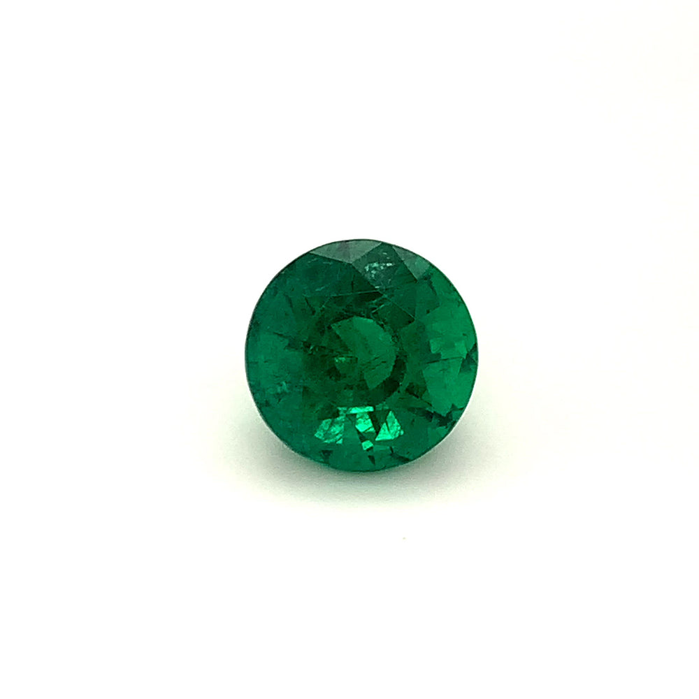 
                  
                    Load and play video in Gallery viewer, 13.09x13.21x9.88mm Round Emerald (1 pc 8.83 ct)
                  
                