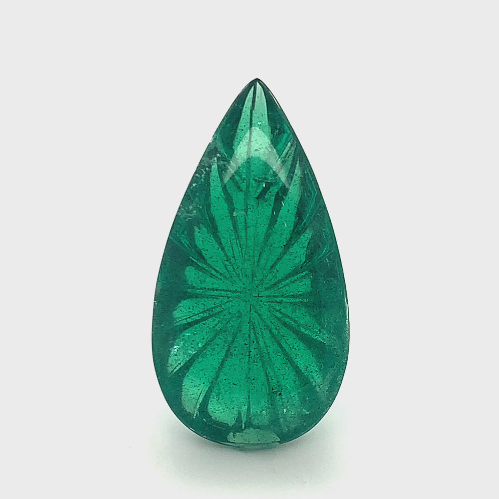 
                  
                    Load and play video in Gallery viewer, 32.44x17.39x8.50mm Carving Emerald (1 pc 27.05 ct)
                  
                