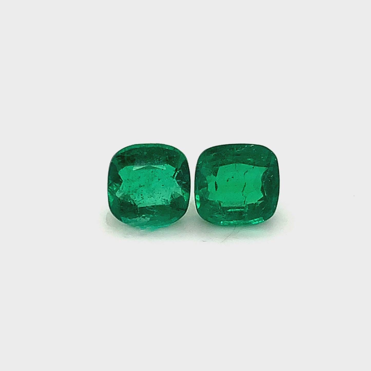 7.60x7.50x0.00mm Cushion Emerald (2 pc 3.56 ct)