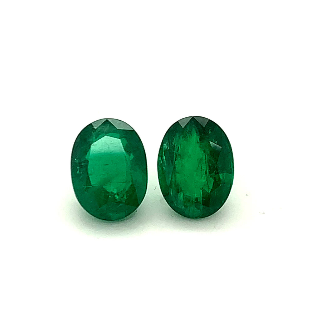 
                  
                    Load and play video in Gallery viewer, 12.80x9.60x0.00mm Oval Emerald (2 pc 10.33 ct)
                  
                