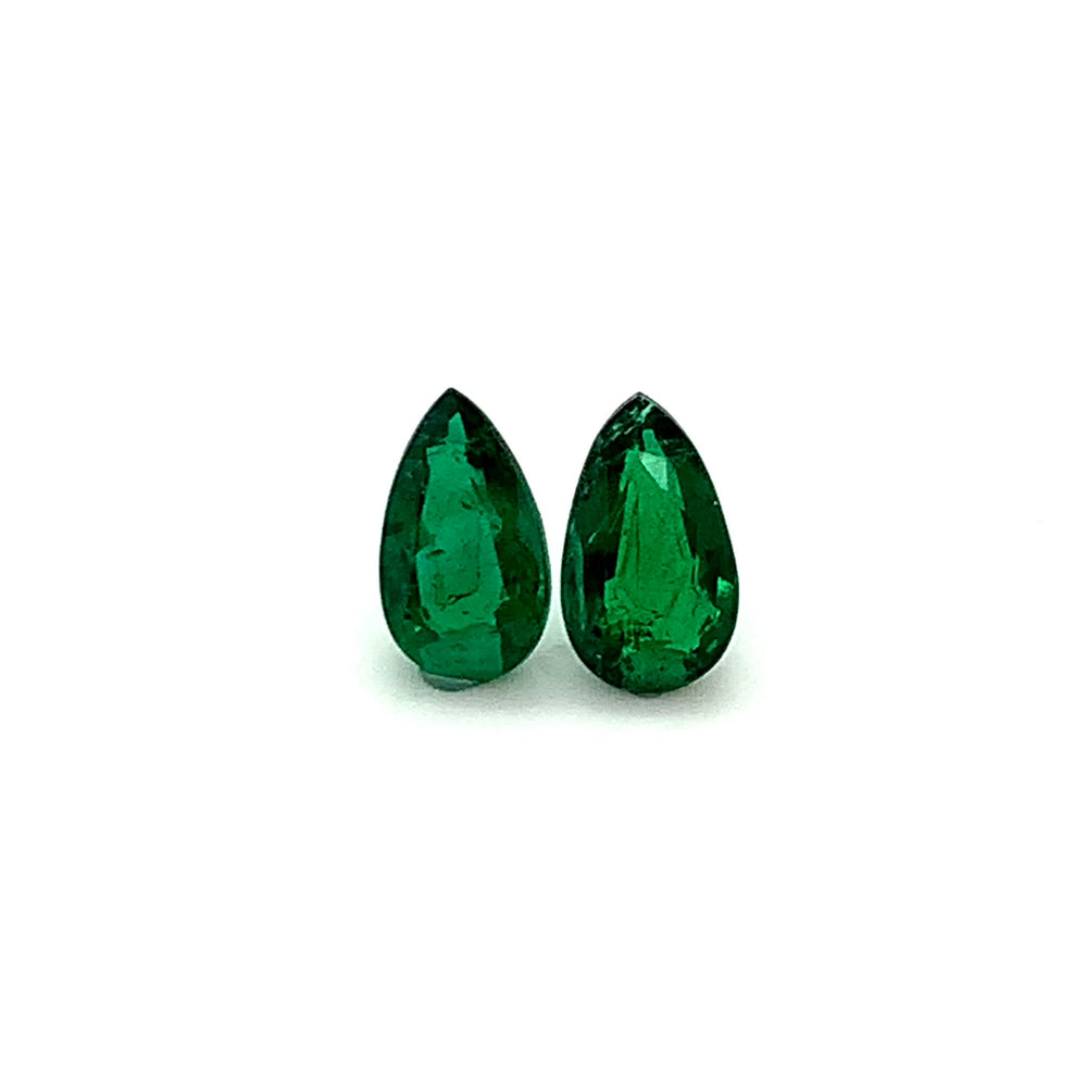 
                  
                    Load and play video in Gallery viewer, 10.90x6.20x0.00mm Pear-shaped Emerald (2 pc 3.14 ct)
                  
                