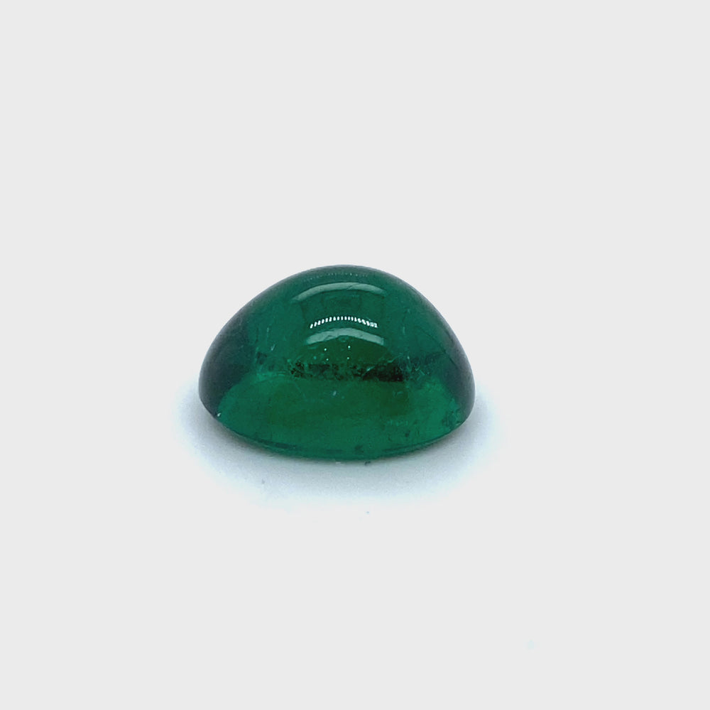 
                  
                    Load and play video in Gallery viewer, 17.06x13.28x9.55mm Cab Oval Emerald (1 pc 15.43 ct)
                  
                