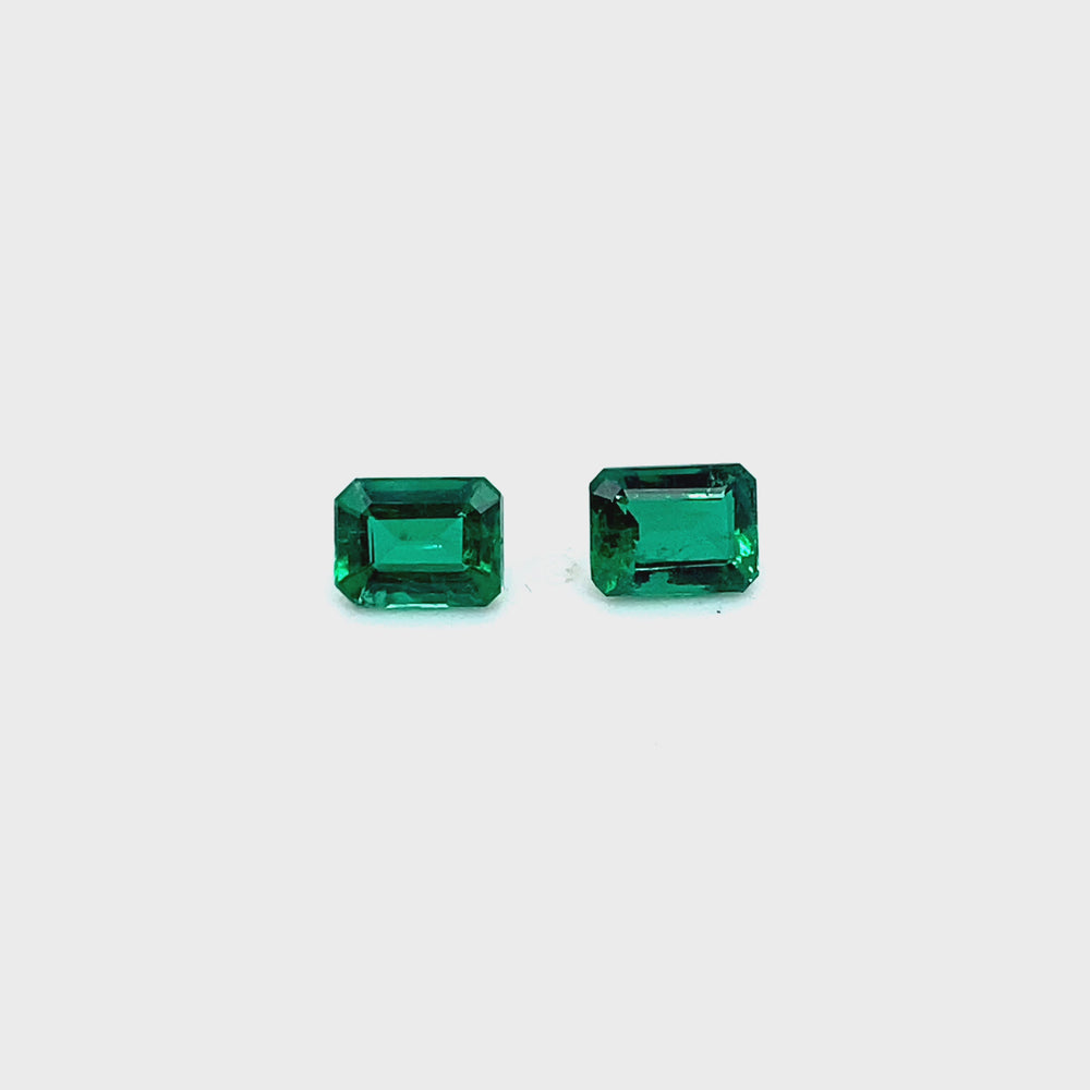 
                  
                    Load and play video in Gallery viewer, 5.80x4.40x0.00mm Octagon Emerald (2 pc 1.16 ct)
                  
                
