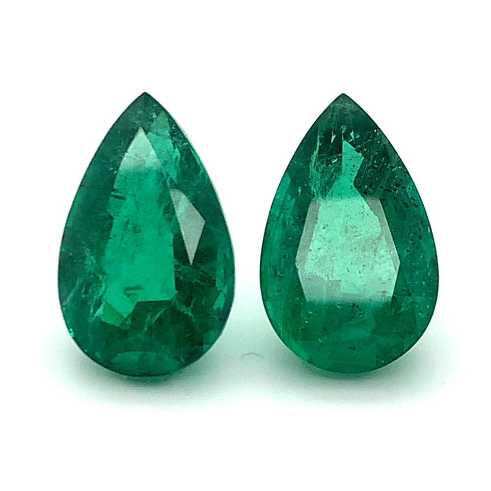 
                  
                    Load and play video in Gallery viewer, 24.01x15.15x11.12mm Pear-shaped Emerald Pair (2 pc 46.09 ct)
                  
                