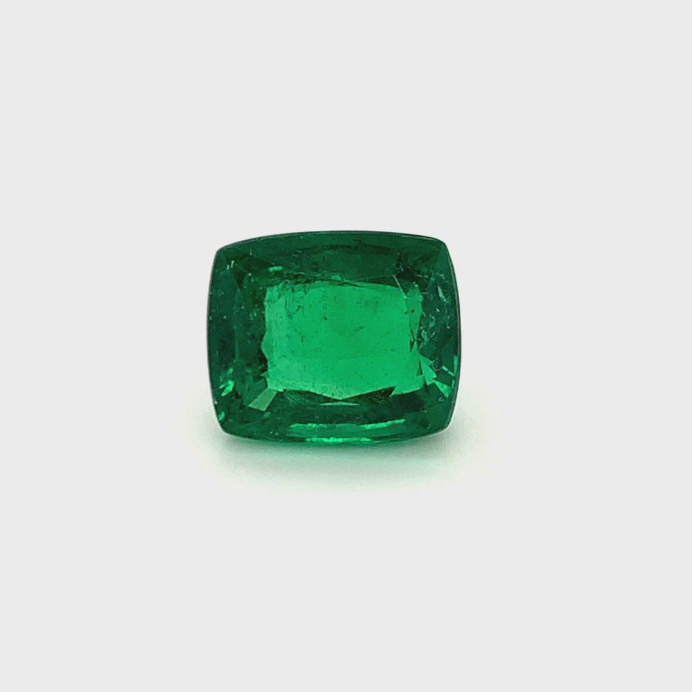 
                  
                    Load and play video in Gallery viewer, 11.99x10.11x6.70mm Cushion Emerald (1 pc 6.20 ct)
                  
                