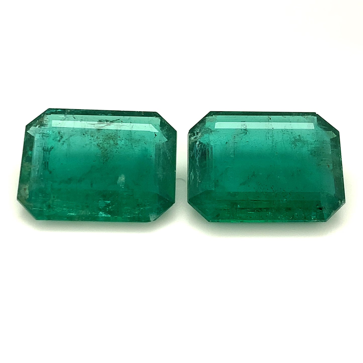 21.40x16.90x0.00mm Octagon Emerald (2 pc 39.02 ct)