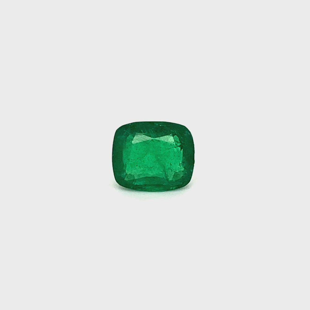 
                  
                    Load and play video in Gallery viewer, 9.57x8.11x4.76mm Cushion Emerald (1 pc 2.79 ct)
                  
                