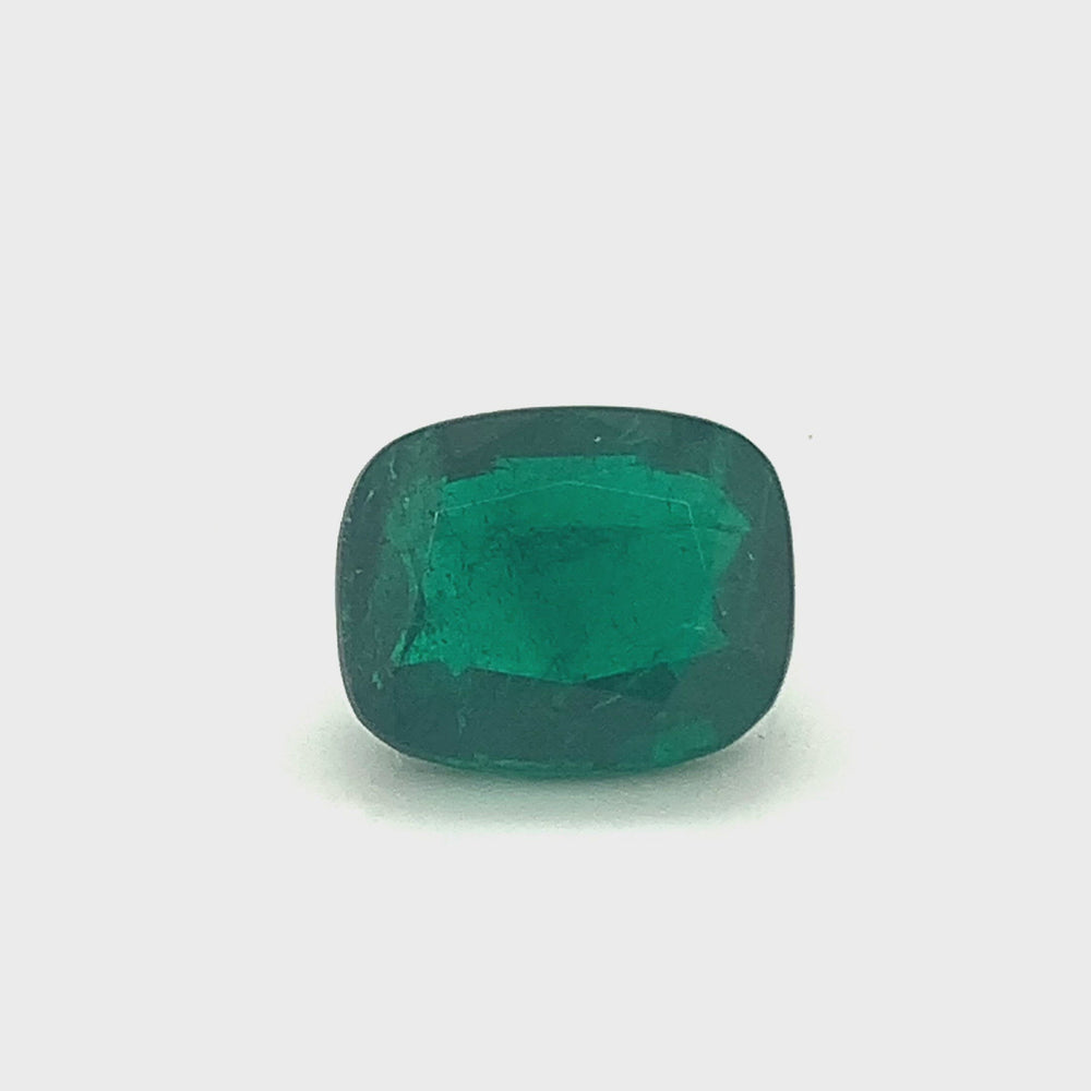
                  
                    Load and play video in Gallery viewer, 15.96x12.90x7.56mm Cushion Emerald (1 pc 11.30 ct)
                  
                