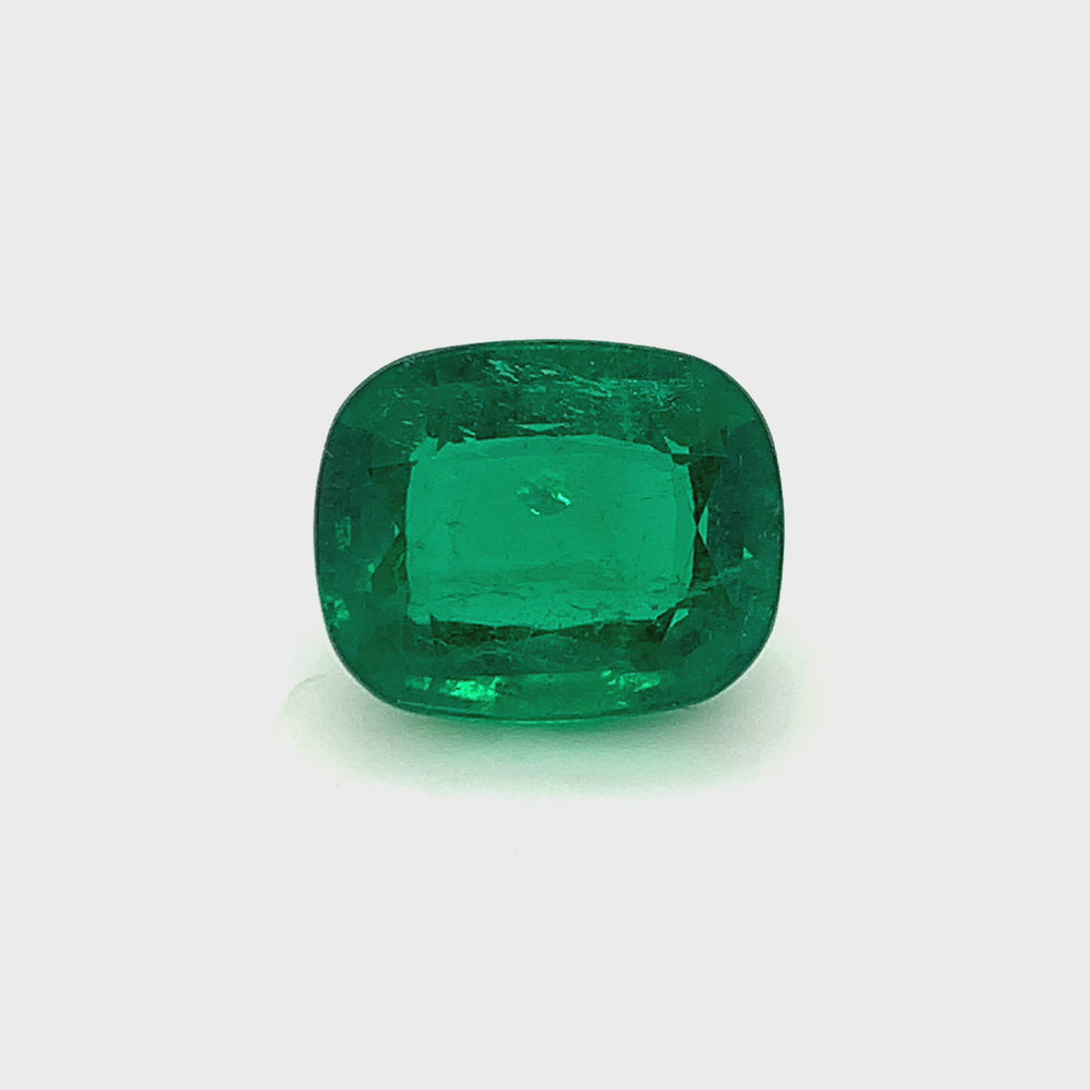 
                  
                    Load and play video in Gallery viewer, 14.00x11.50x7.20mm Cushion Emerald (1 pc 8.23 ct)
                  
                