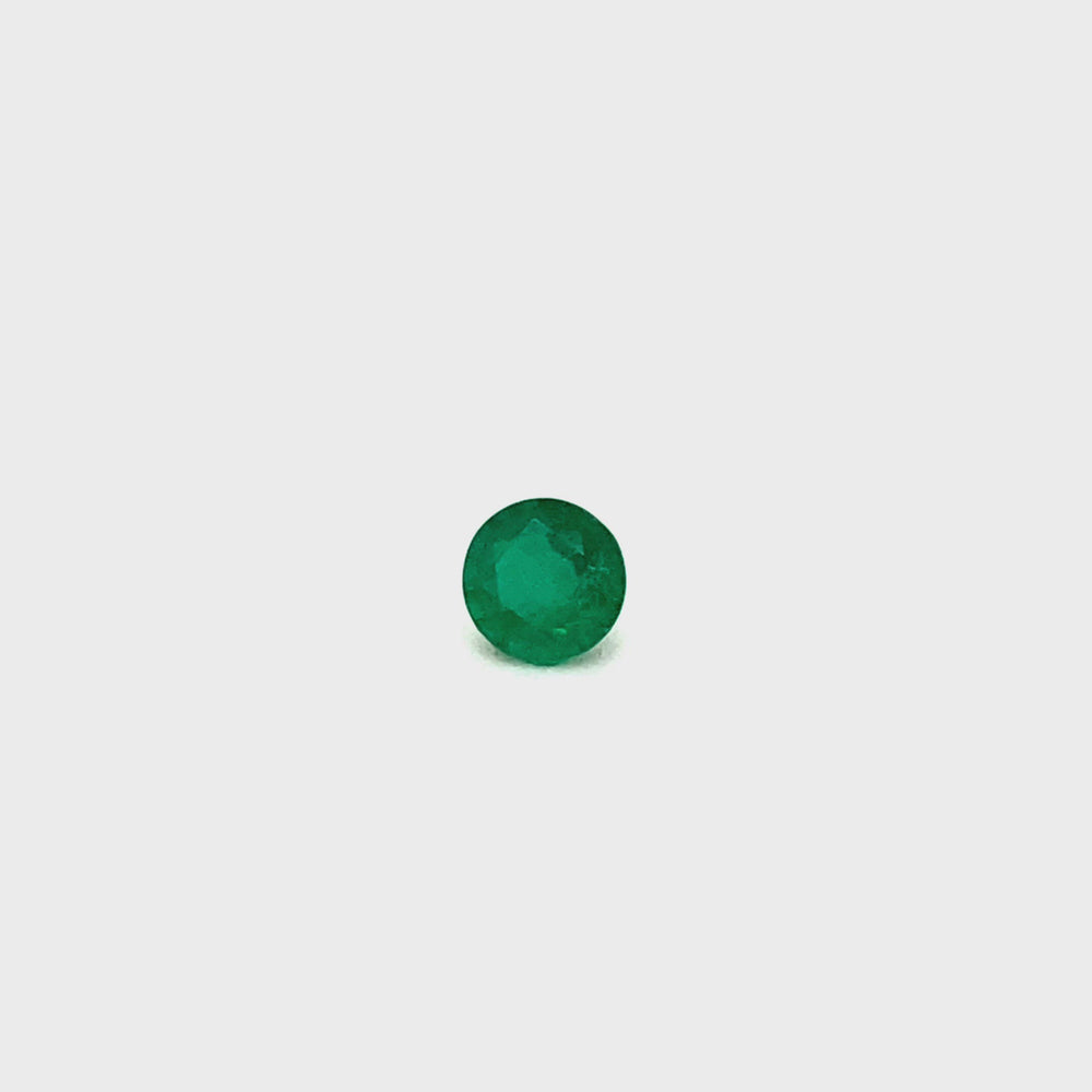 
                  
                    Load and play video in Gallery viewer, 5.47x5.52x3.44mm Round Emerald (1 pc 0.59 ct)
                  
                